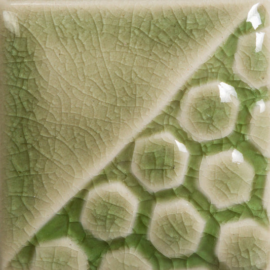 CC107-Transparent Crackle 107 Green Tea