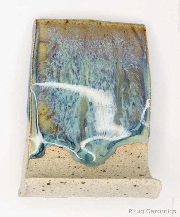 Kombinace N5: Sandstone (Mayco) · Blue Lagoon (Amaco)