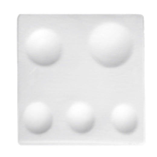 Keramická paletka na glazury 10,5 × 10,5 cm s 5 jamkami